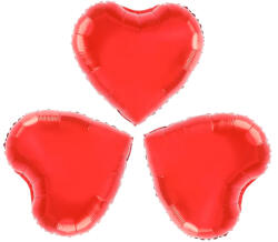 PartyPal Fólia lufi, piros szív, 25 cm, 3 db/cs