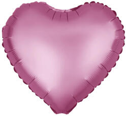 PartyPal Fólia lufi, 45cm, szív, matt, sötét rózsaszín
