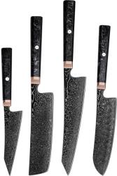 HARAHU Set de cuțite de bucătărie damasc RY-38068 - Negru KP38068