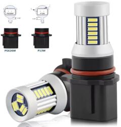 LEDtech P13W LED izzó égő Jégfehér - Hideg fehér 6500K Canbus 2db-os készlet✔️ MS820983 N10737301 (P13W)