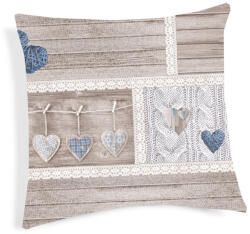MONDO ITALIA Párnahuzat SHABBY love kék 40x40 cm MADE IN ITALY