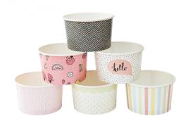Szidibox Karton Pasztell" Fagylaltos papírpohár, fagyis pohár, fagyis kehely, tégely 245ml (SZID-00330)