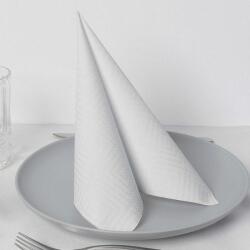 Mapelor textilhatású szalvéta 40x40 cm 50 lap/csomag Greca fehér