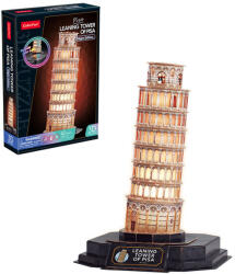  3d LED világítós puzzle: Pisai ferde torony