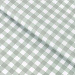 Goldea pamutvászon - zsálya színű kockás 160 cm
