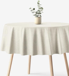 Goldea pamut asztalterítő - világos vászonszövésű - kör alakú Ø 130 cm
