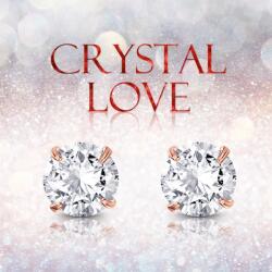  925 Ezüst Rózsaarany Színű Cirkón Cirkónia Minőségi Fülbevaló 6mm