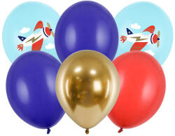  Léggömbök 30 cm, sík, pasztell világoskék (1 db / 6 db) (SB14P-312-000-6)