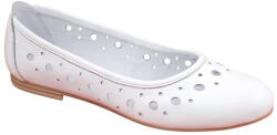 CIUCALETI Oferta marimea 38 Balerini dama casual din piele naturala - Model Clara Alb, marimea 38