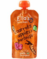 Ella's Kitchen Piure Bio din morcov, mar si pastarnac, 120g, Ella’s Kitchen