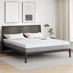 vidaXL Топер за матрак от мемори пяна 200 x 200 cm Thick Меко Бяло (4106252)