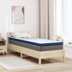 vidaXL Топер за матрак 80 x 200 cm дебелина Жакардова материя Бяло (4106265)