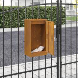 vidaXL Пощенска кутия Ръждясало 30 x 20 x 55 см Патинираща стомана (874953)