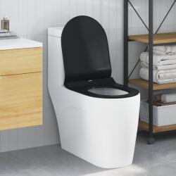 vidaXL Тоалетна седалка Регулирума Черен 50 x 36, 5 x 5 см Полипропилен (42015818)