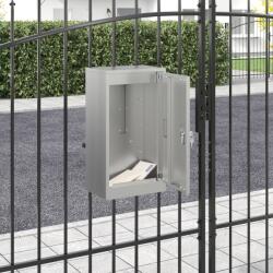 vidaXL Пощенска кутия Черно 30 x 20 x 55 см Галванизирана стомана (874952)