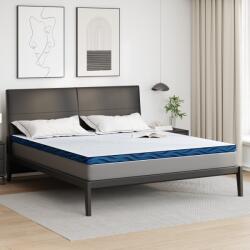 vidaXL Топер за матрак 200 x 200 cm дебелина Жакардова материя Бяло (4106274)
