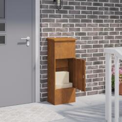vidaXL Пощенска кутия за пратки с врата Ръждясало 44, 5 x 29 x 110, 5 см (874932)