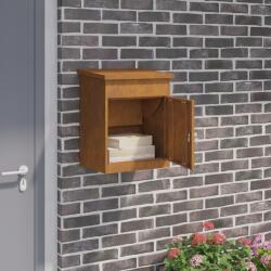 vidaXL Пощенска кутия за пратки с врата Ръждясало 47, 5 x 38 x 59 см (874946)