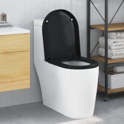vidaXL Тоалетна седалка Черно 48 x 36, 5 x 4, 5 см Полипропилен (42015816)