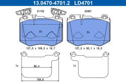 ATE Set placute frana ATE 13.0470-4701.2 (13.0470-4701.2)