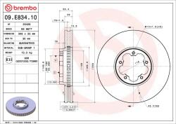BREMBO Disc frana BREMBO 09. E834.10 (09.E834.10)