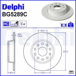 DELPHI Disc frana DELPHI BG5289C (BG5289C) - fixbox