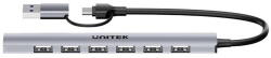 Unitek Docking Station Unitek Unitek H1209AGY01 USB-A 5Gbps 7in1 USB hub (H1209AGY01)