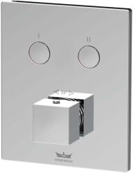 Kronenbach Smart Push kád és zuhany csaptelep süllyesztett z termosztáttal króm 19046002CR (19046002CR)