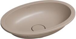 Omnires Shell M+ mosdótál 48x31 cm ovális alulról beépíthető barna/bézs SHELL480UPDB (SHELL480UPDB)