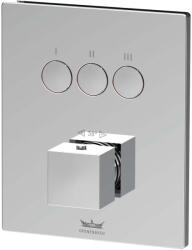 Kronenbach Smart Push kád és zuhany csaptelep süllyesztett z termosztáttal króm 19046003CR (19046003CR)