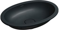 Omnires Shell M+ mosdótál 48x31 cm ovális alulról beépíthető fekete SHELL480UPBLV (SHELL480UPBLV)