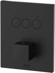 Kronenbach Smart Push kád és zuhany csaptelep süllyesztett z termosztáttal fekete 19046003SM (19046003SM)