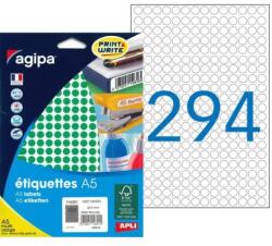 Agipa Kerek címkék 8mm Agipa A5 zöld