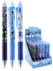 M&G Roller gél/gumi M&G iErase Clicker Animals Know 0, 7 mm, kék