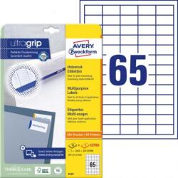 Avery Zweckform Univerzális címkék 38x21, 2 mm Avery A4 25+5 lap