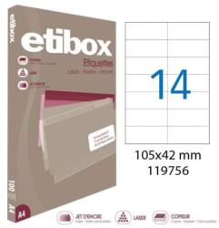 etibox Univerzális címkék 105x42, 4 mm Etibox A4 100 lap