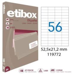 etibox Univerzális címkék 52, 5x21, 2 mm Etibox A4 100 lap