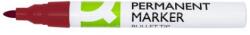 Q-CONNECT permanens marker alumínium testtel, kerek hegyű, piros