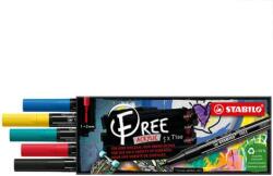 STABILO Akril marker STABILO FREE Acrylic T100 Kerek hegy 1-2 mm - Royal, 5 db-os készlet