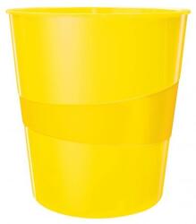 Leitz WOW 15 literes műanyag szemetes, sárga