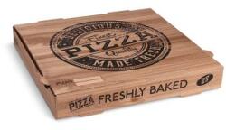 WIMEX Pizza doboz (mikrohullámú karton) H4 kraft nyomattal 28 x 28 x 4 cm [100 db]