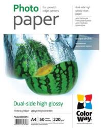 ColorWay Fotopapier - A4 / 220g - obojstranný, lesklý, 50 ks v balení