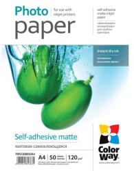ColorWay Fotopapier - A4 / 120g - samolepiaci, matný, 50 ks v balení