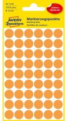 Avery-Zweckform 12 mm-es kerek címkék Avery neon narancssárga