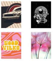 Gimboo 564-es jegyzetfüzet, A5, vonalas, 70 g, motívumok keveréke