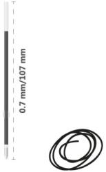 MILAN Utántöltő gél MILAN Dry-Gel 0, 7 mm - fekete