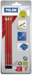 MILAN Ceruza MILAN 3 x hatszögletű HB + radír + hegyező