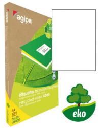 agipa Univerzális újrahasznosított címkék 210x297 mm Agipa A4 100 lap