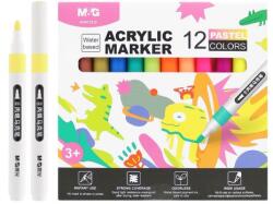 M&G Pasztell akril marker - 12 db-os készlet