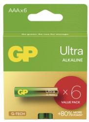 GP Batteries GP Alkáli elem ULTRA AAA (LR03) - 6 db 1013126000